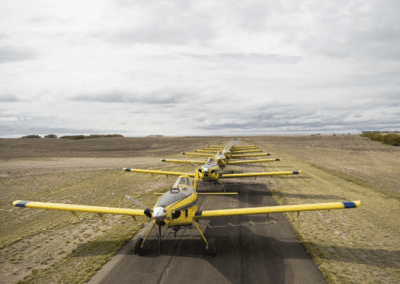 Multiple planes lined up