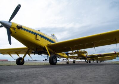 Planes parked on runway